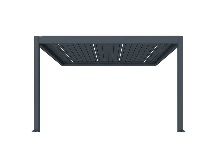 Caribbean Motorised Wall Mounted Louvre Roof Aluminium Pergola