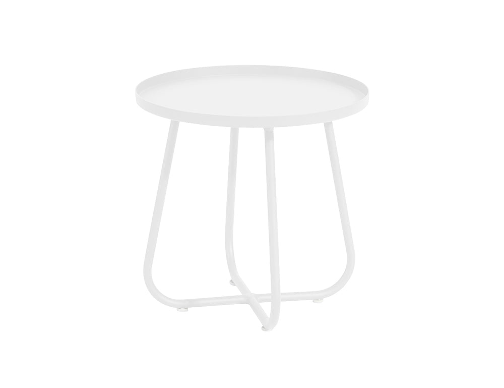 Petrel Aluminium Outdoor Side Table Color: White