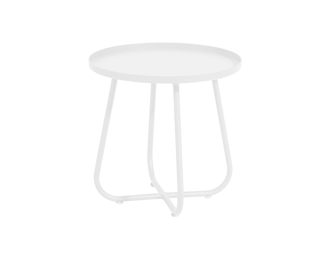 Petrel Aluminium Outdoor Side Table Color: White