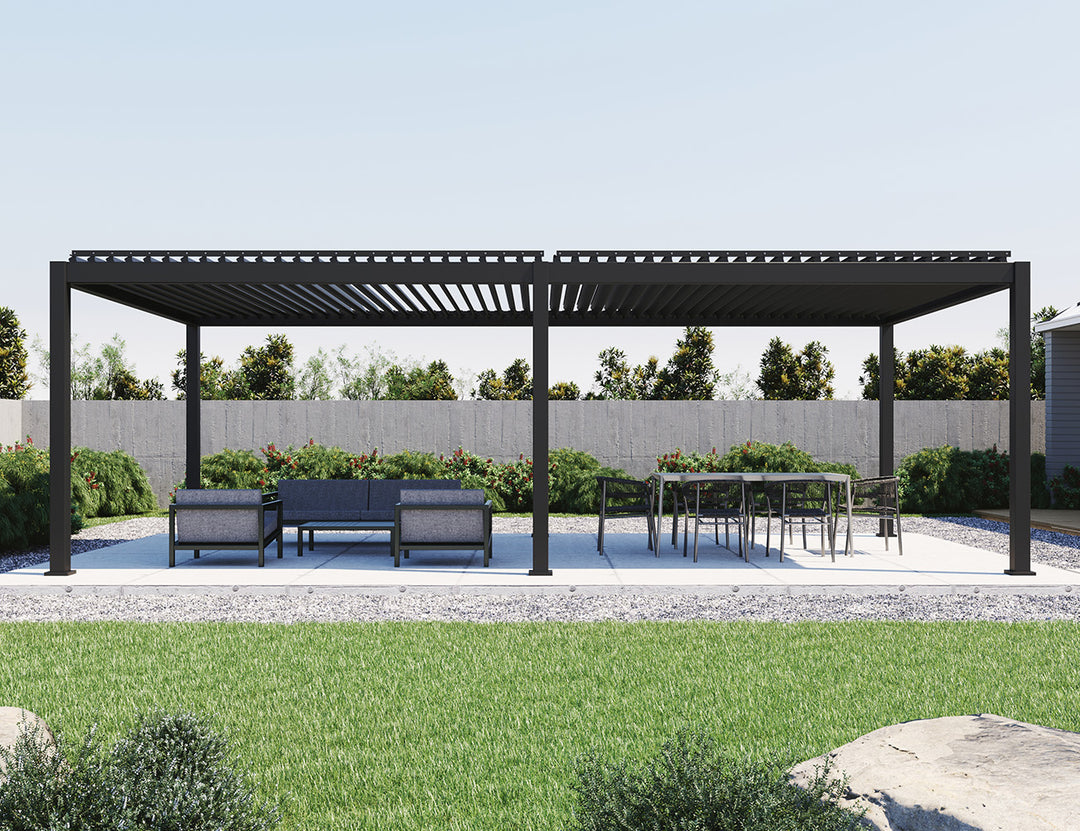 Caribbean Motorised Freestanding  Louvre Roof Aluminium Pergola