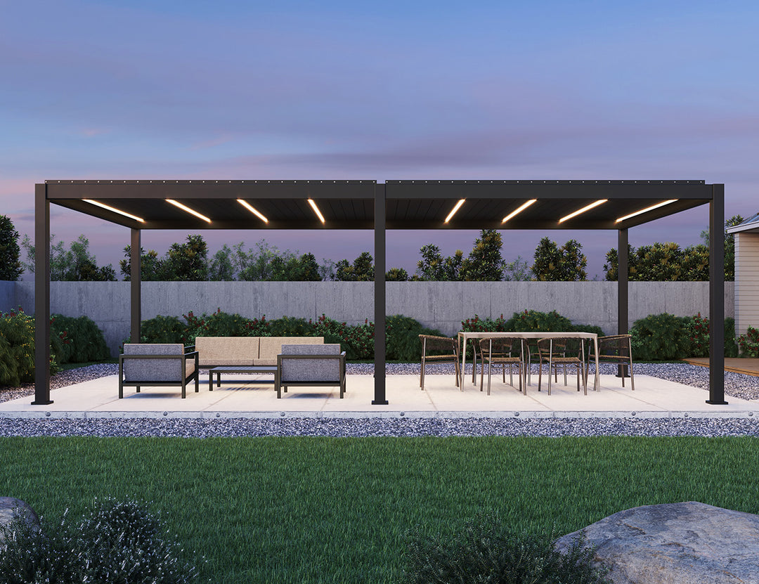 Caribbean Motorised Freestanding  Louvre Roof Aluminium Pergola