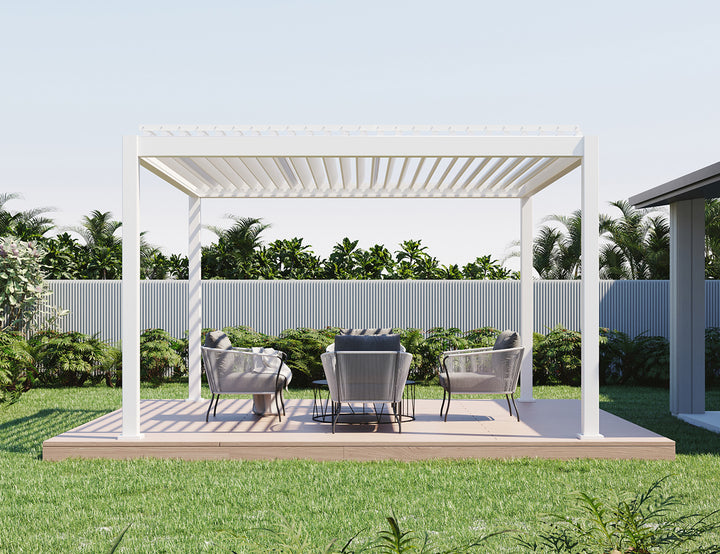 Caribbean Motorised Freestanding  Louvre Roof Aluminium Pergola