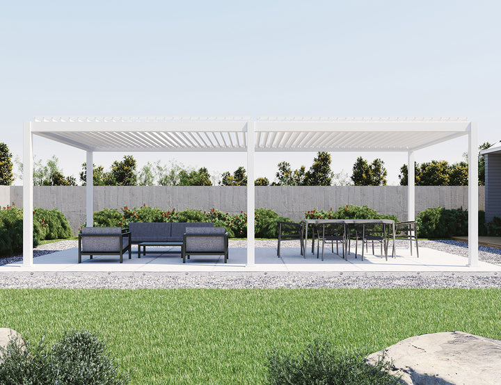 Caribbean Motorised Freestanding  Louvre Roof Aluminium Pergola