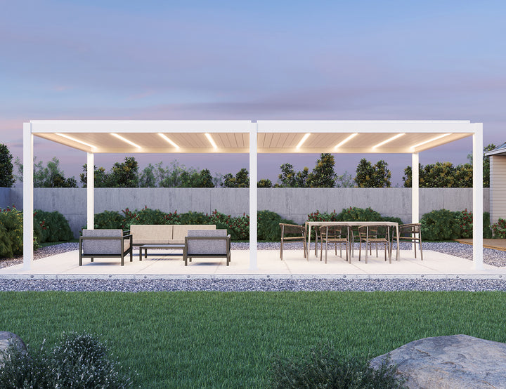 Caribbean Motorised Freestanding  Louvre Roof Aluminium Pergola