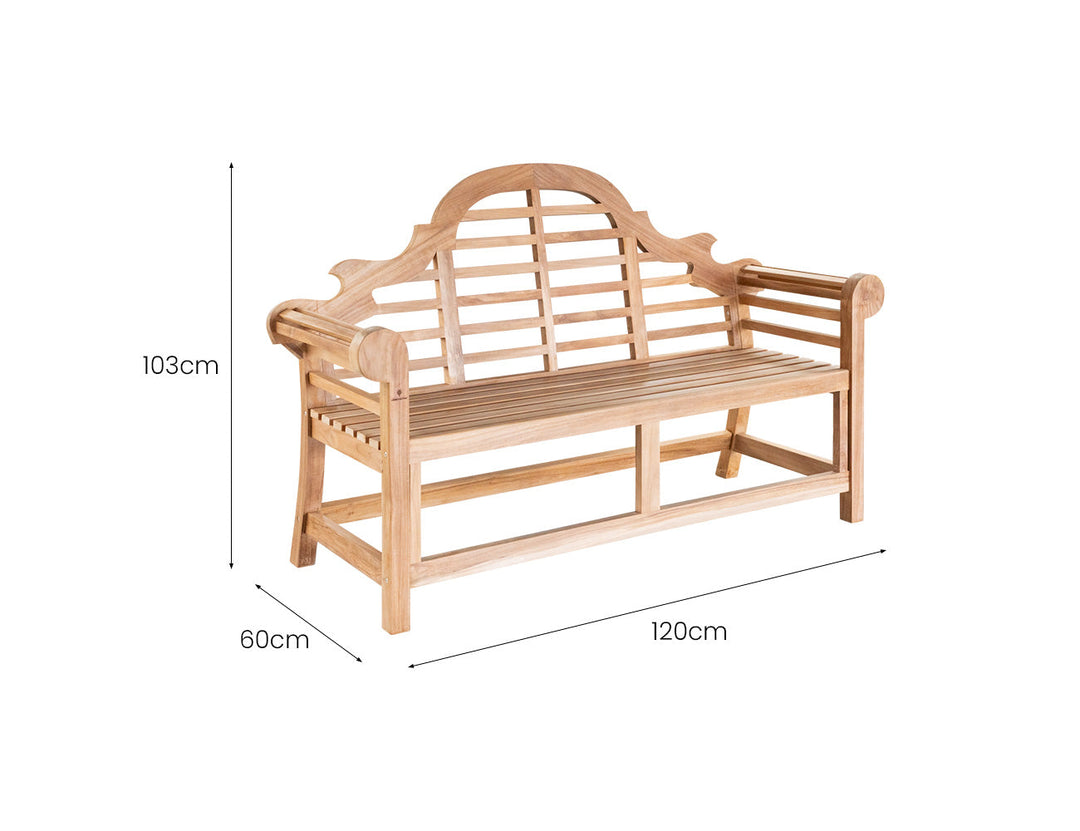 Lutyens Garden Bench Size: 120cm