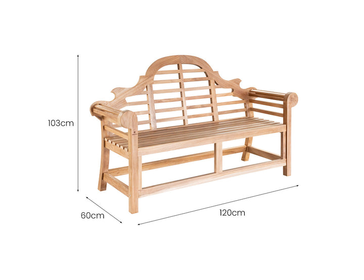 Lutyens Garden Bench Size: 120cm