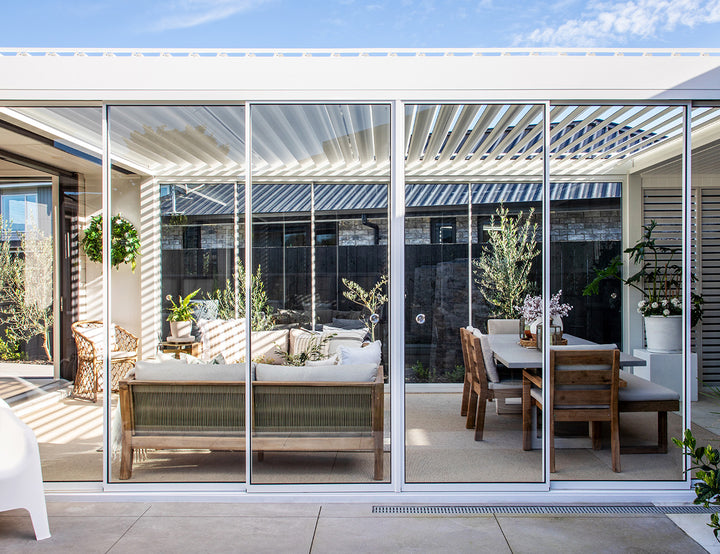 Frame Glass Sliding Door for Caribbean Wall Mounted Pergola Size: 2.5m Colour: Black