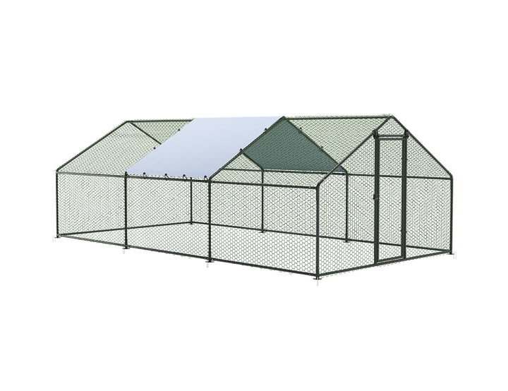 Durable Outdoor Chicken Run with Cover - 300x600x200cm