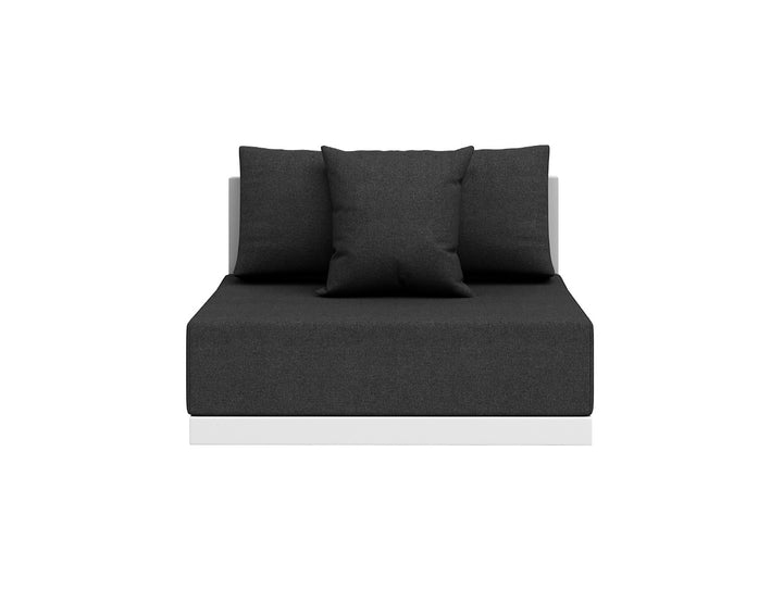 Ibis 2.0 Oversized Outdoor Centre Chair Color: White Frame/ Grey Fabric