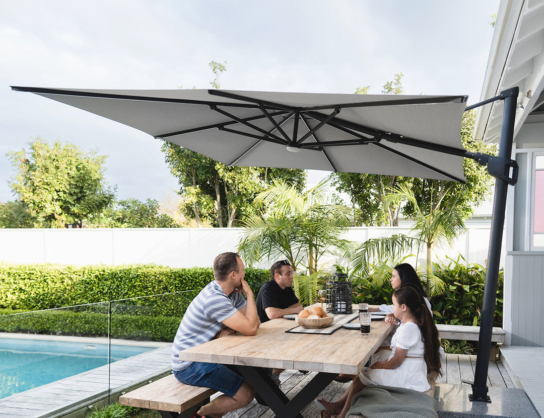 Alabaster 3m Square Cantilever Umbrella colour: Light Grey