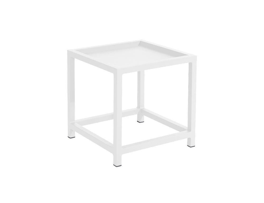 Florican Aluminium Outdoor Side Table Color: White