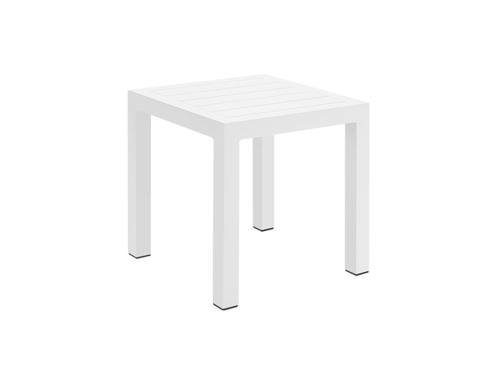 Heron Aluminium Outdoor Side Table Colour: White