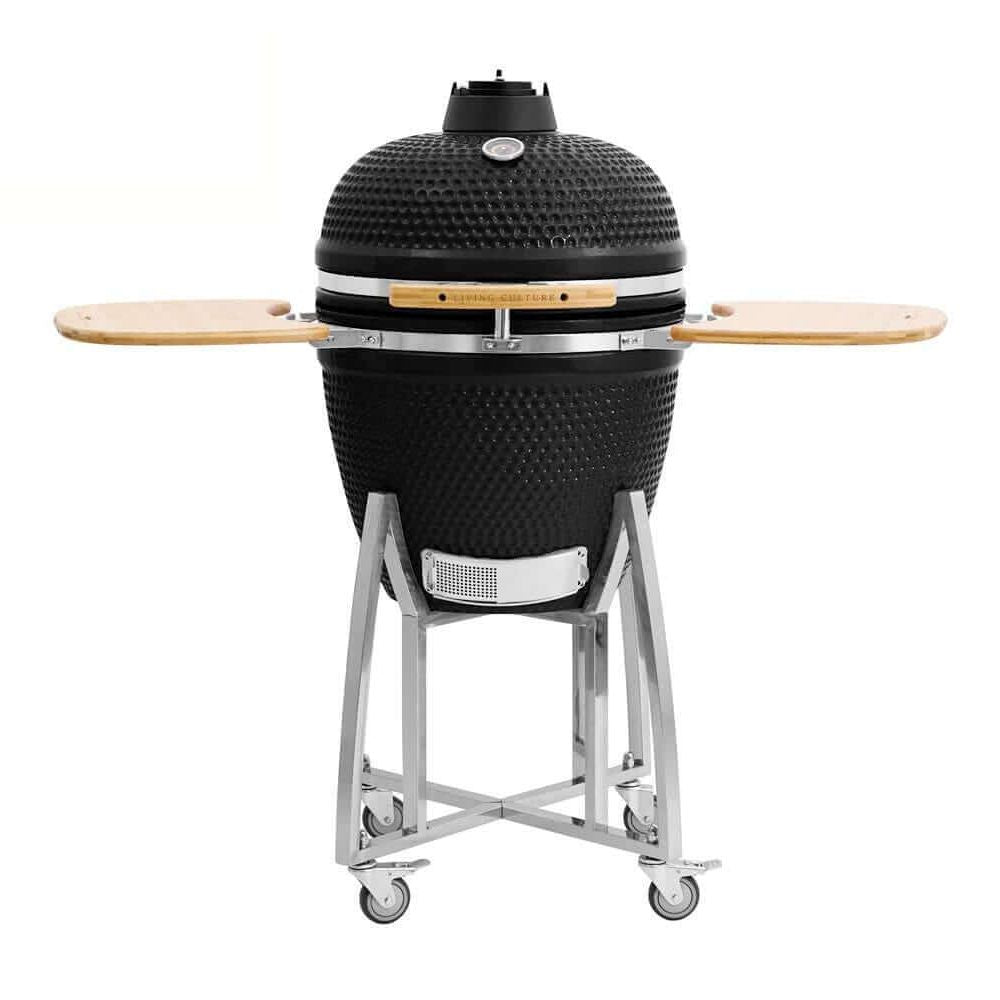 21" Kamado Ceramic Charcoal Grill With Bonus Accessory Pack Color: Black