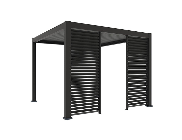 Baltic Freestanding Pergola Shutter Wall Size: 0.74m Colour: Black