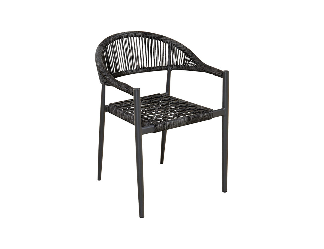 Magpie Aluminium And Rattan Dining chair Color: Grey