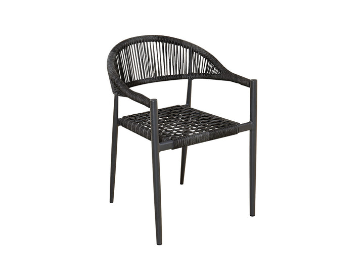 Magpie Aluminium And Rattan Dining chair Color: Grey