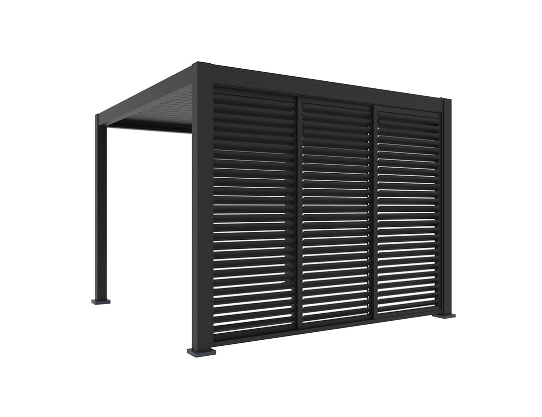 Shutter Sliding Door for Baltic Freestanding Pergola Size: 1.756m Colour: Charcoal