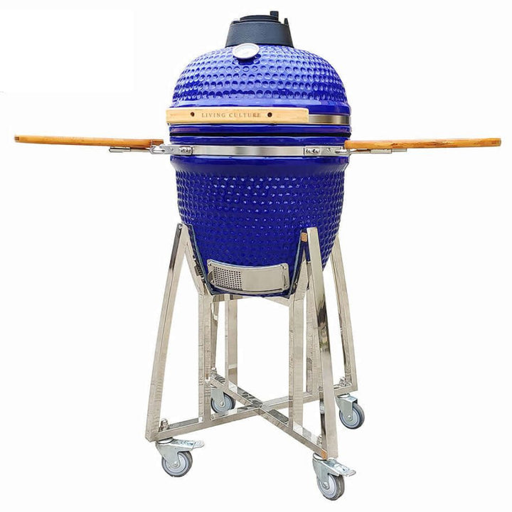 18" Kamado Ceramic Charcoal Grill With Bonus Accessory Pack Color: Blue