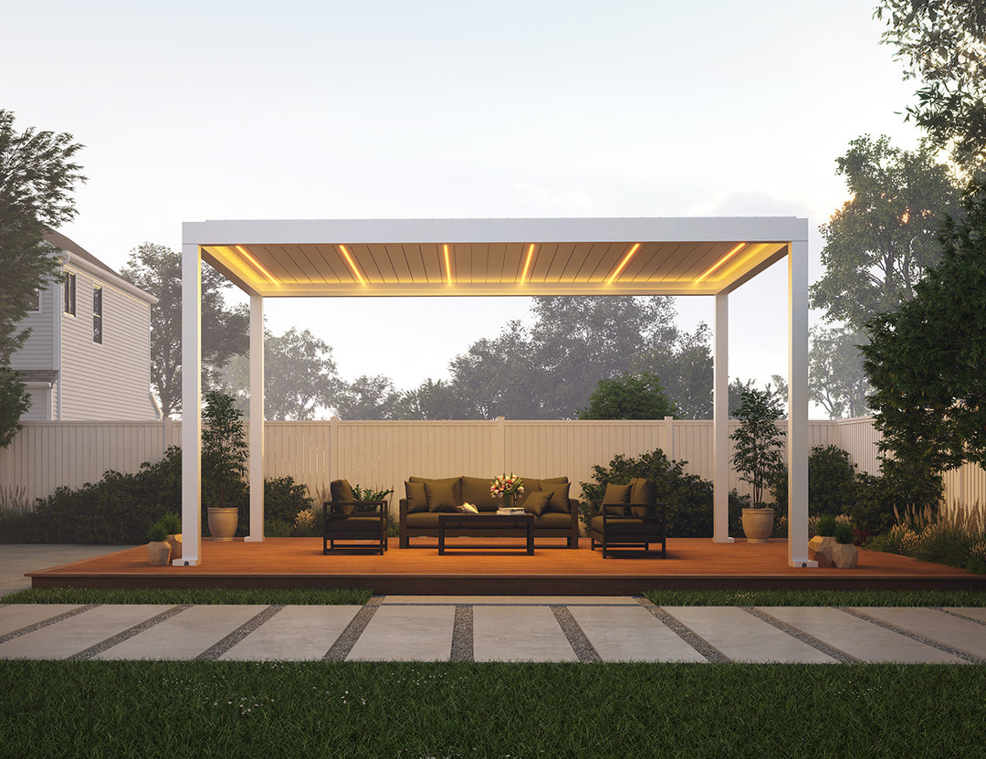 Pacific Motorised Freestanding Louvre Roof Size: 4 x 4m Color: Black