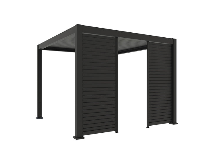 Atlantic & Caribbean Freestanding & Caspian Series Pergola Shutter Wall Size: 0.73m Colour: Black