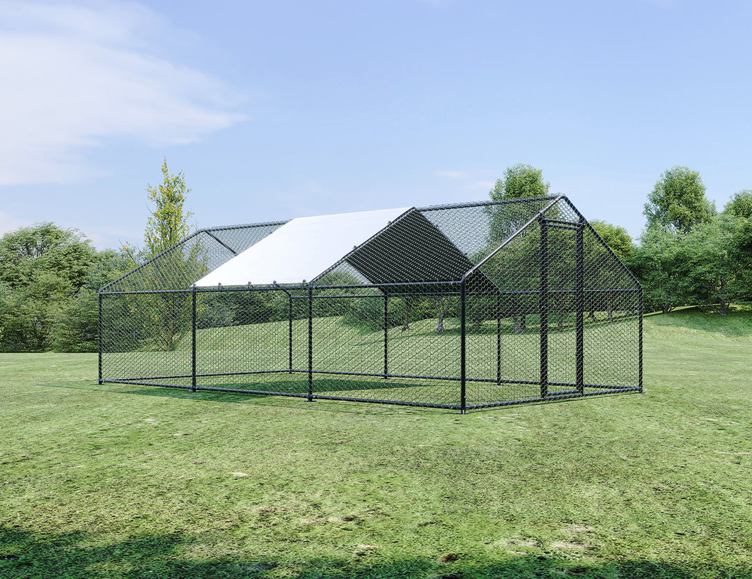 Durable Outdoor Chicken Run with Cover - 300x600x200cm