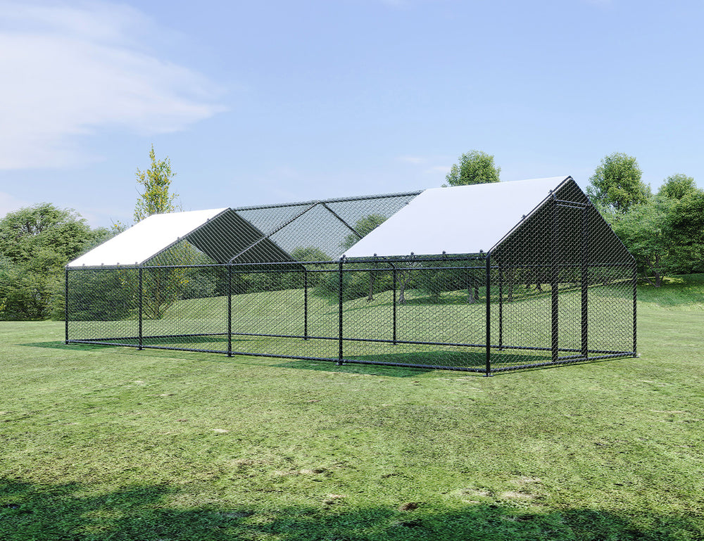 Durable Outdoor Chicken Run with Cover - 300x800x200cm