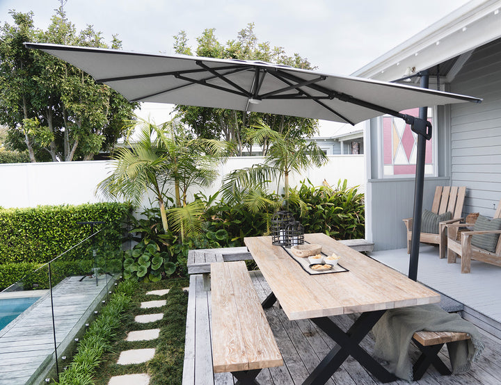 Alabaster 3m Square Cantilever Umbrella colour: Light Grey