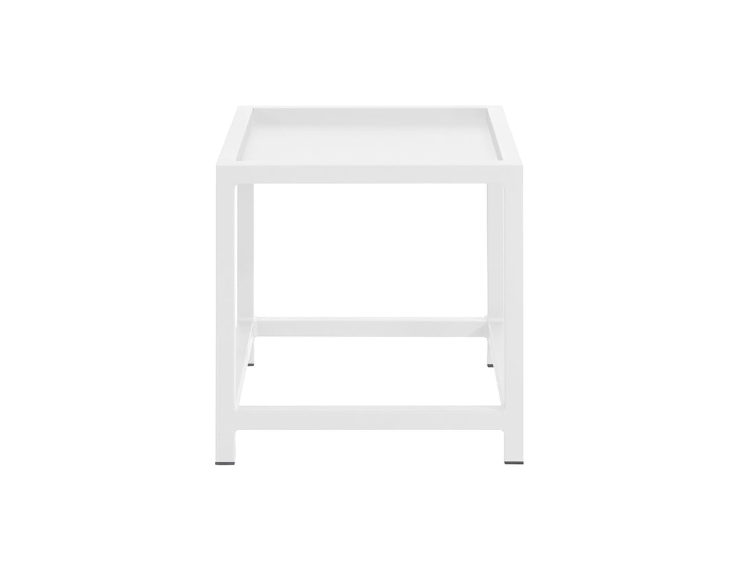 Florican Aluminium Outdoor Side Table Color: White