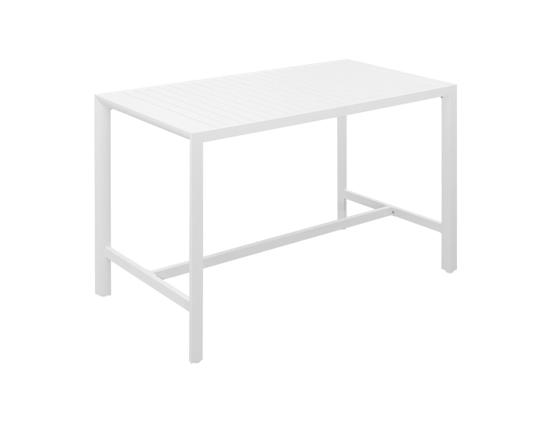 Stratus Outdoor Aluminium Bar Leaner Table Colour: Matte White size: 160cm