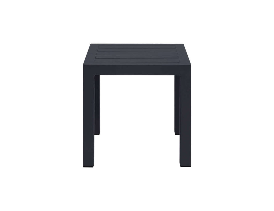 Heron Aluminium Outdoor Side Table Colour: Grey