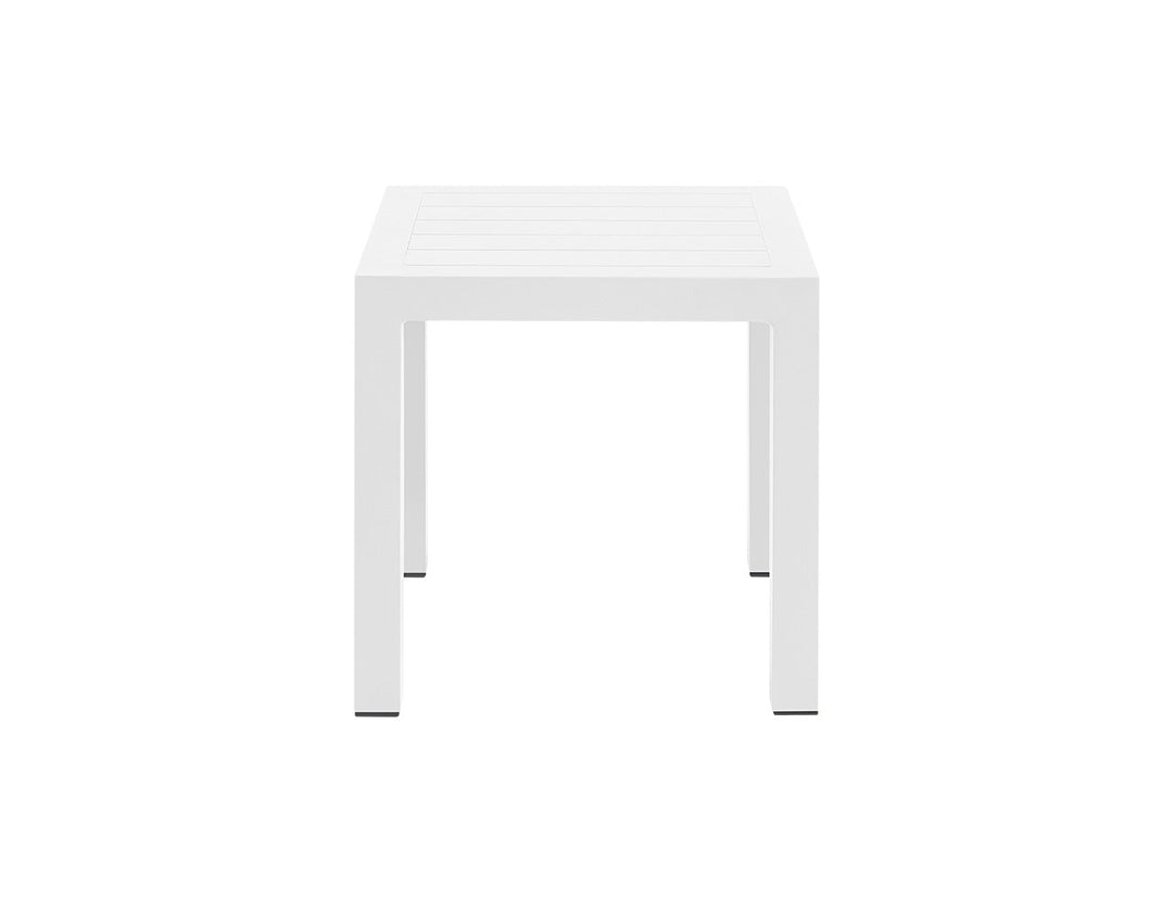 Heron Aluminium Outdoor Side Table Colour: White