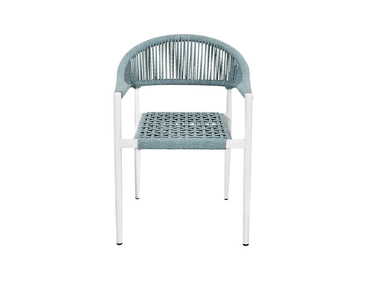 Magpie Aluminium And Rattan Dining chair Color: White