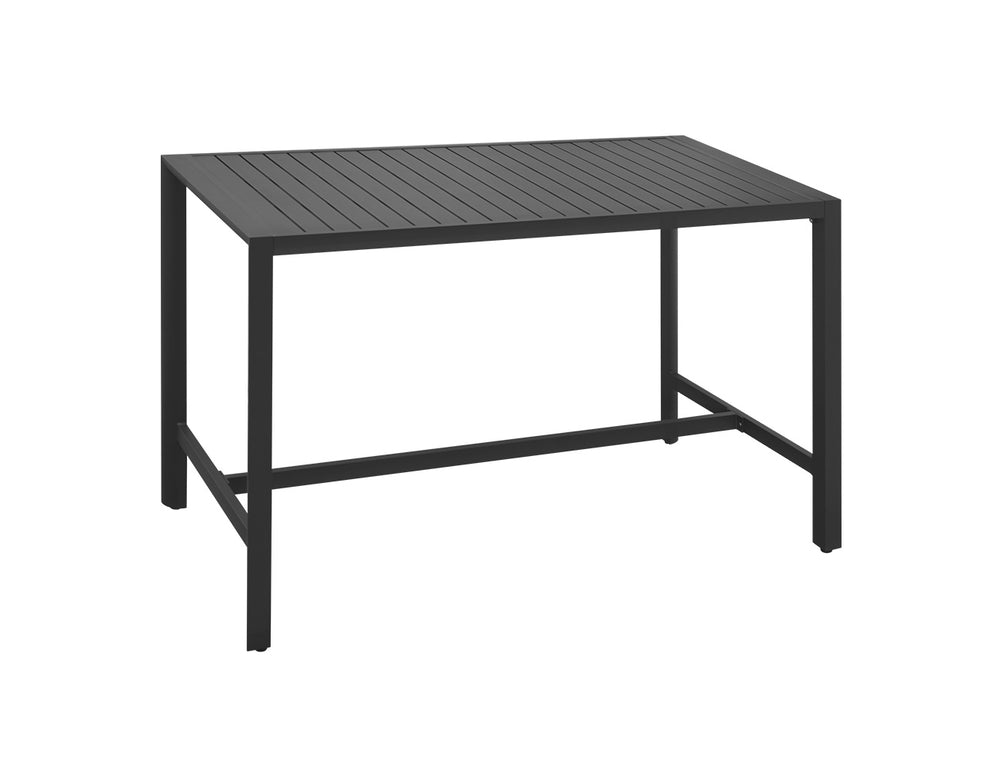 Stratus Outdoor Aluminium Bar Leaner Table Colour: Dark Grey size: 160cm