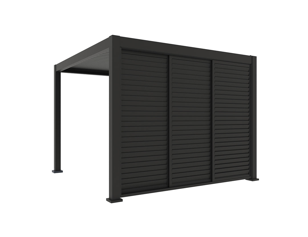 Shutter Sliding Door for Baltic Freestanding Pergola Size: 1.756m Colour: Black