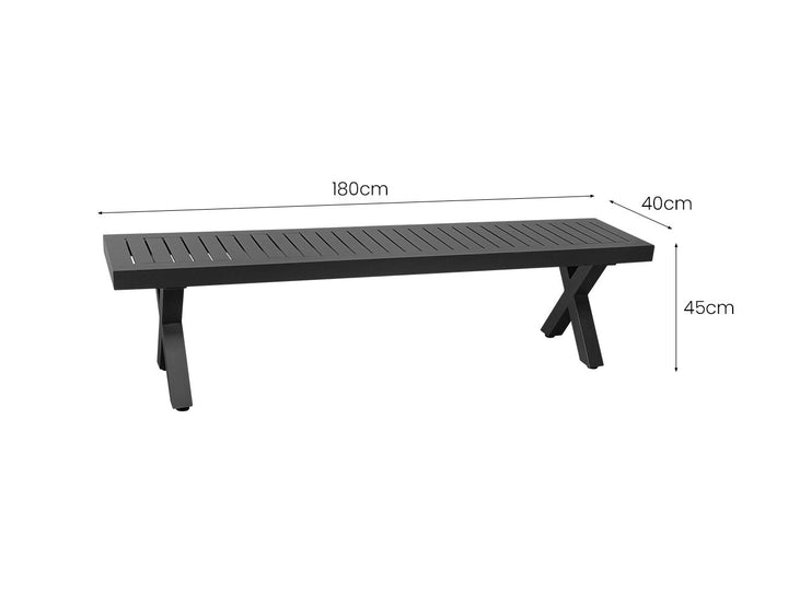 Varga Outdoor Bench Seat 180cm Colour: Grey