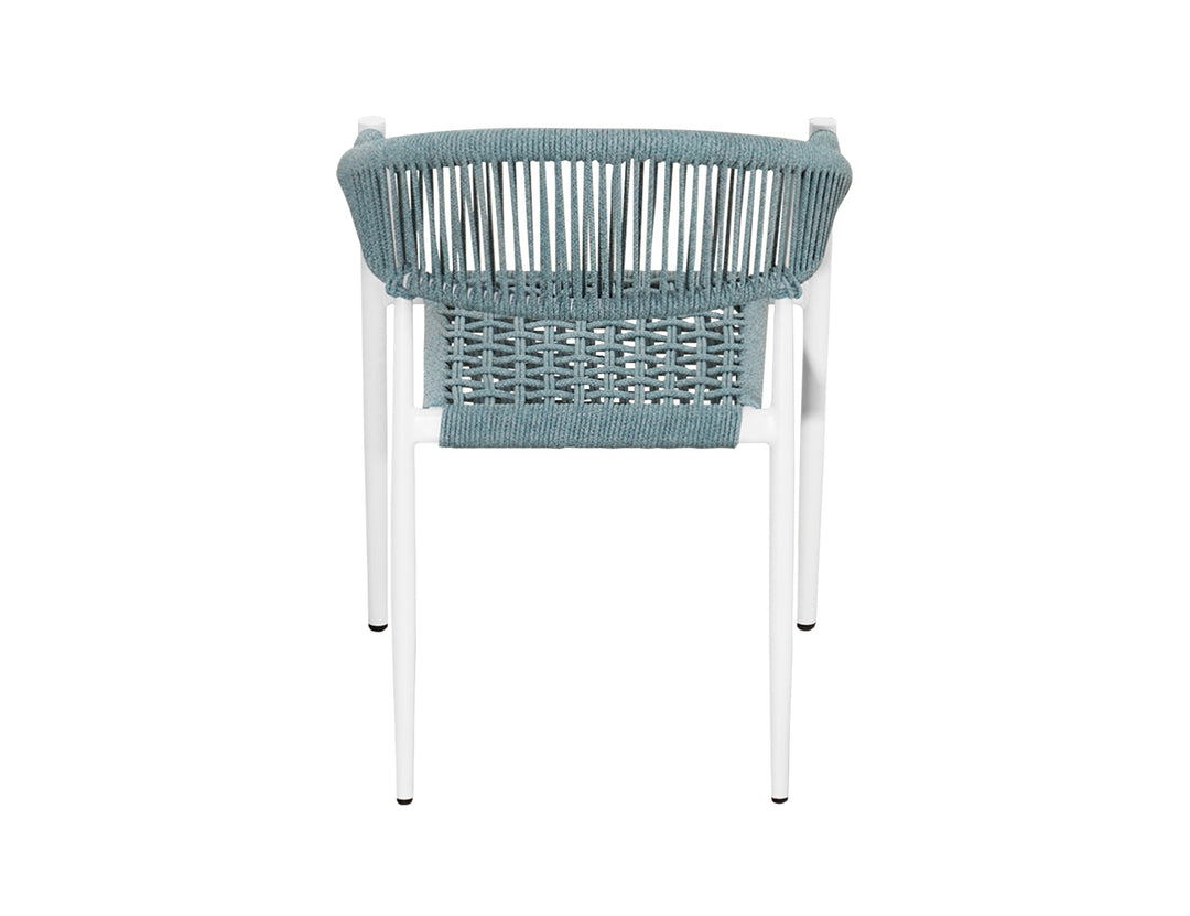 Magpie Aluminium And Rattan Dining chair Color: White