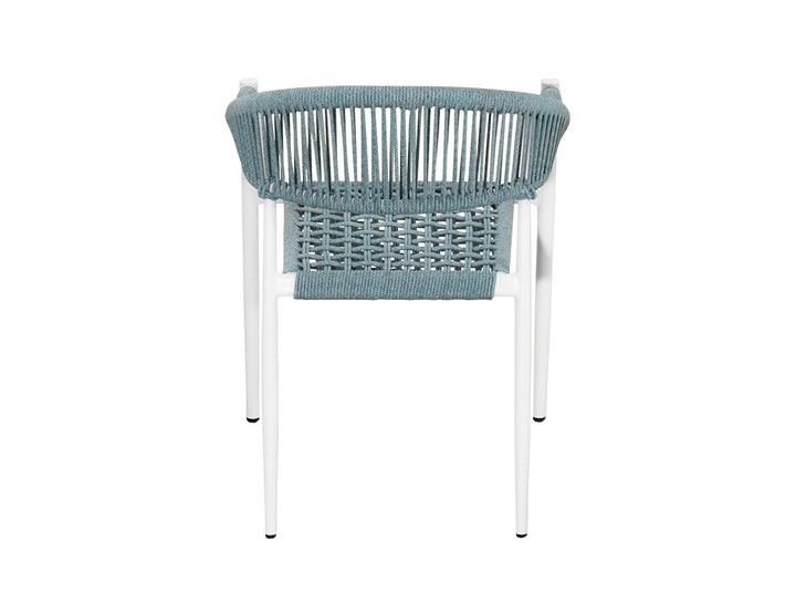 Magpie Aluminium And Rattan Dining chair Color: White