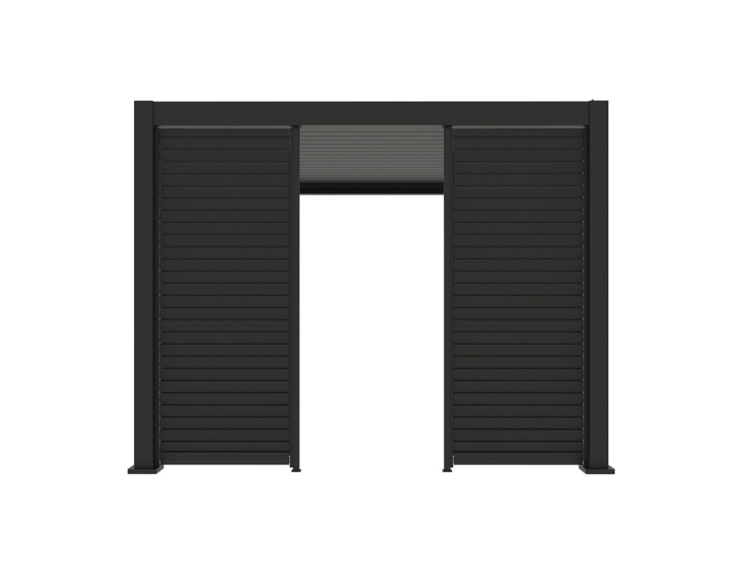 Baltic Freestanding Pergola Shutter Wall Size: 0.74m Colour: Black