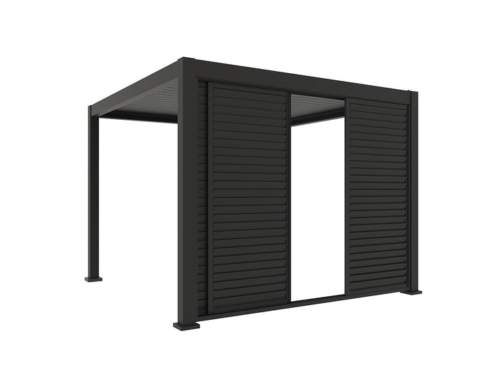 Shutter Sliding Door for Baltic Freestanding Pergola Size: 1.756m Colour: Black