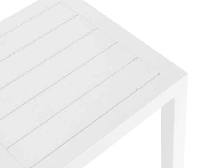 Heron Aluminium Outdoor Side Table Colour: GreyWhite