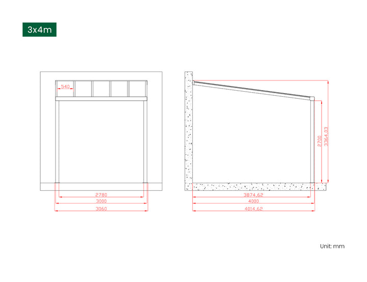 Coastal Patio Cover Collection Size: 3 x 3m Colour: White