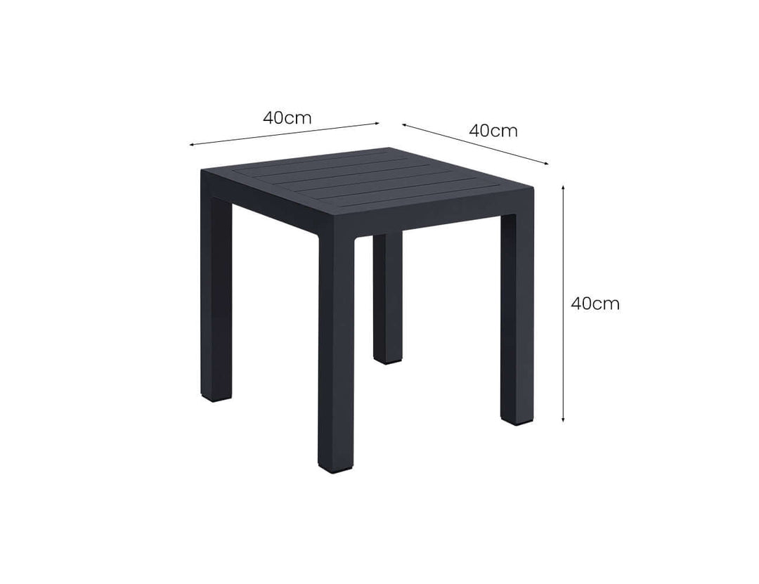 Heron Aluminium Outdoor Side Table Colour: Grey