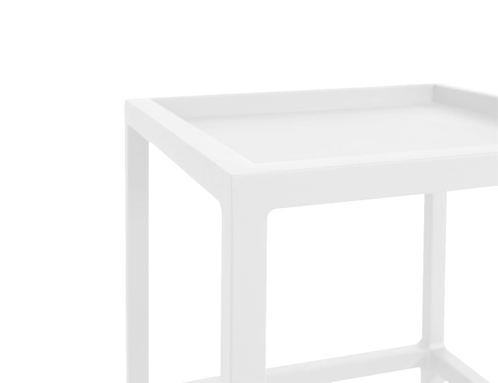 Florican Aluminium Outdoor Side Table Color: White