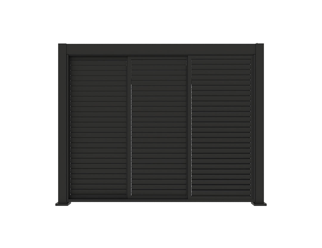 Shutter Sliding Door for Baltic Freestanding Pergola Size: 1.756m Colour: Black