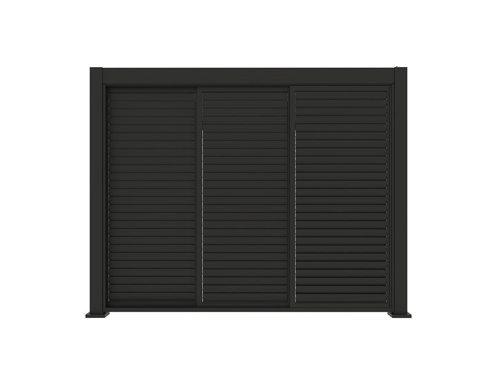 Shutter Sliding Door for Baltic Freestanding Pergola Size: 1.756m Colour: Black