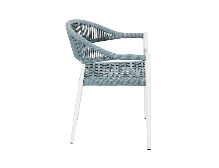 Magpie Aluminium And Rattan Dining chair Color: White
