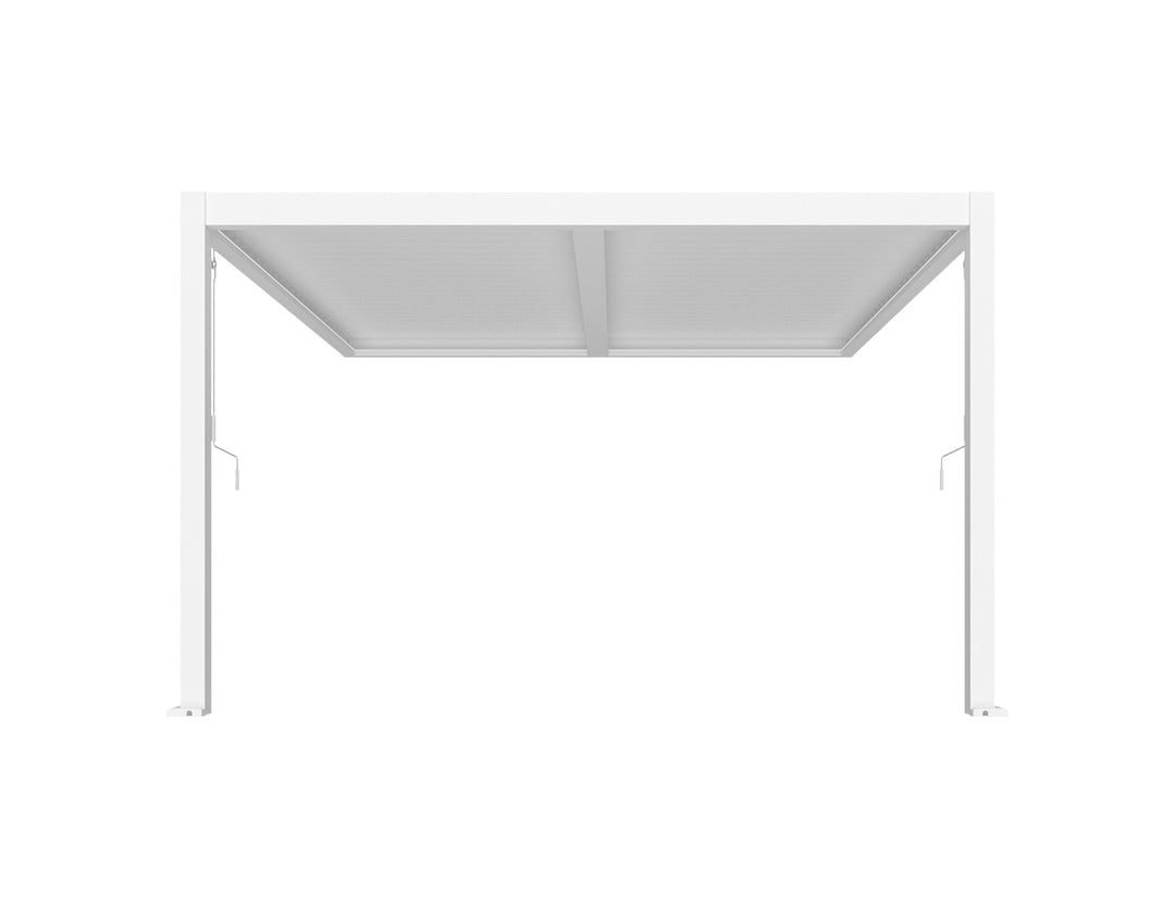 Caspian Manual Wall Mounted Louvre Roof Size: 3 x 2.9m Color: White