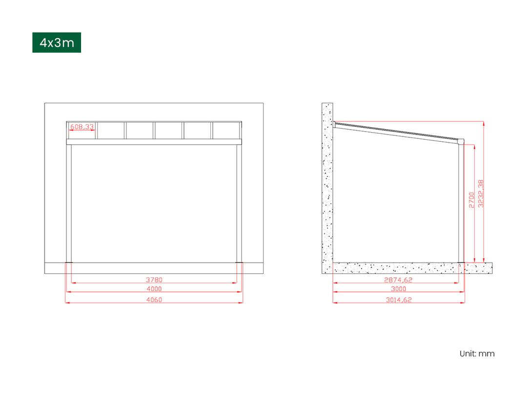 Coastal Patio Cover Collection Size: 3 x 3m Colour: White