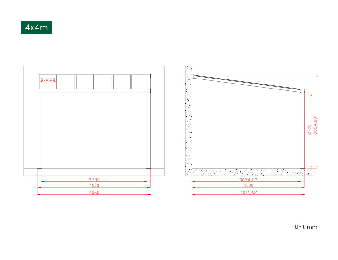 Coastal Patio Cover Collection Size: 3 x 3m Colour: White