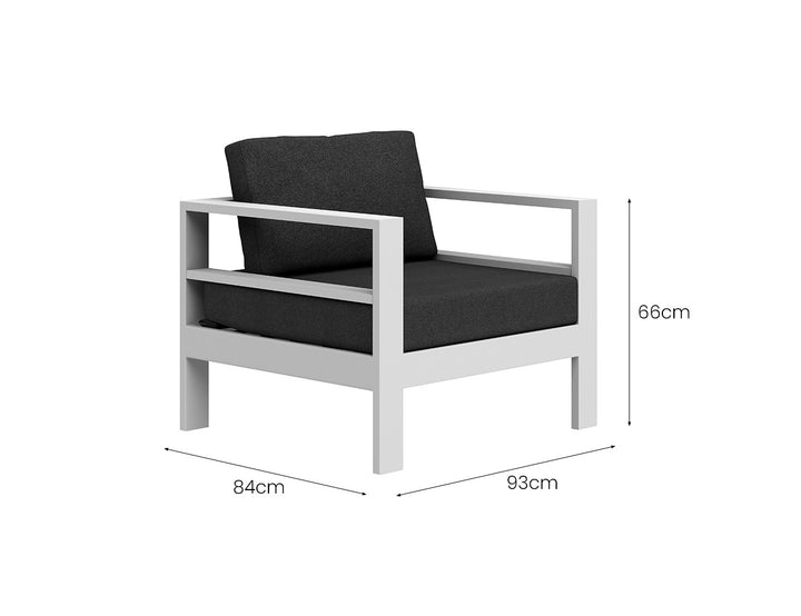 Sandpiper 2.0 Outdoor Club Chair Colour: White size: 86 x 84 x 66cm